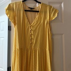 Banana Republic Yellow Print Dress